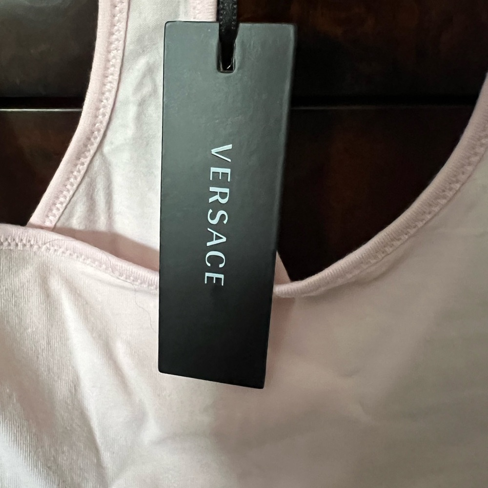 NWT Versace Pink and Gold Sports Bra with Greca Elastic Band - Picture 5 of 7